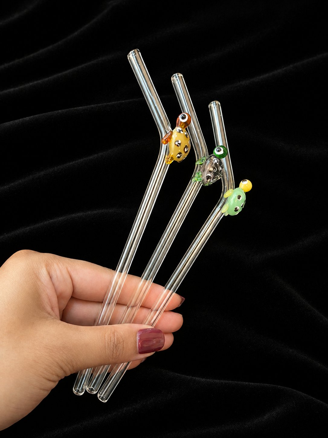 Turtle Glass Straw (Set of 3)
