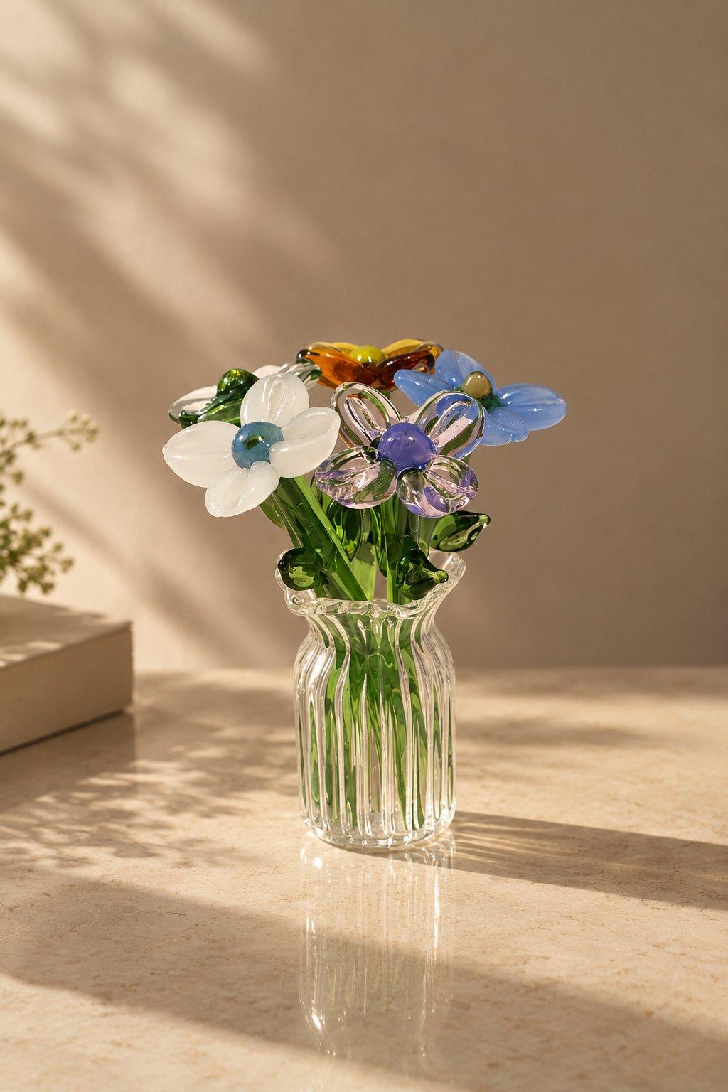 Miniature Glass Flower Bouquet