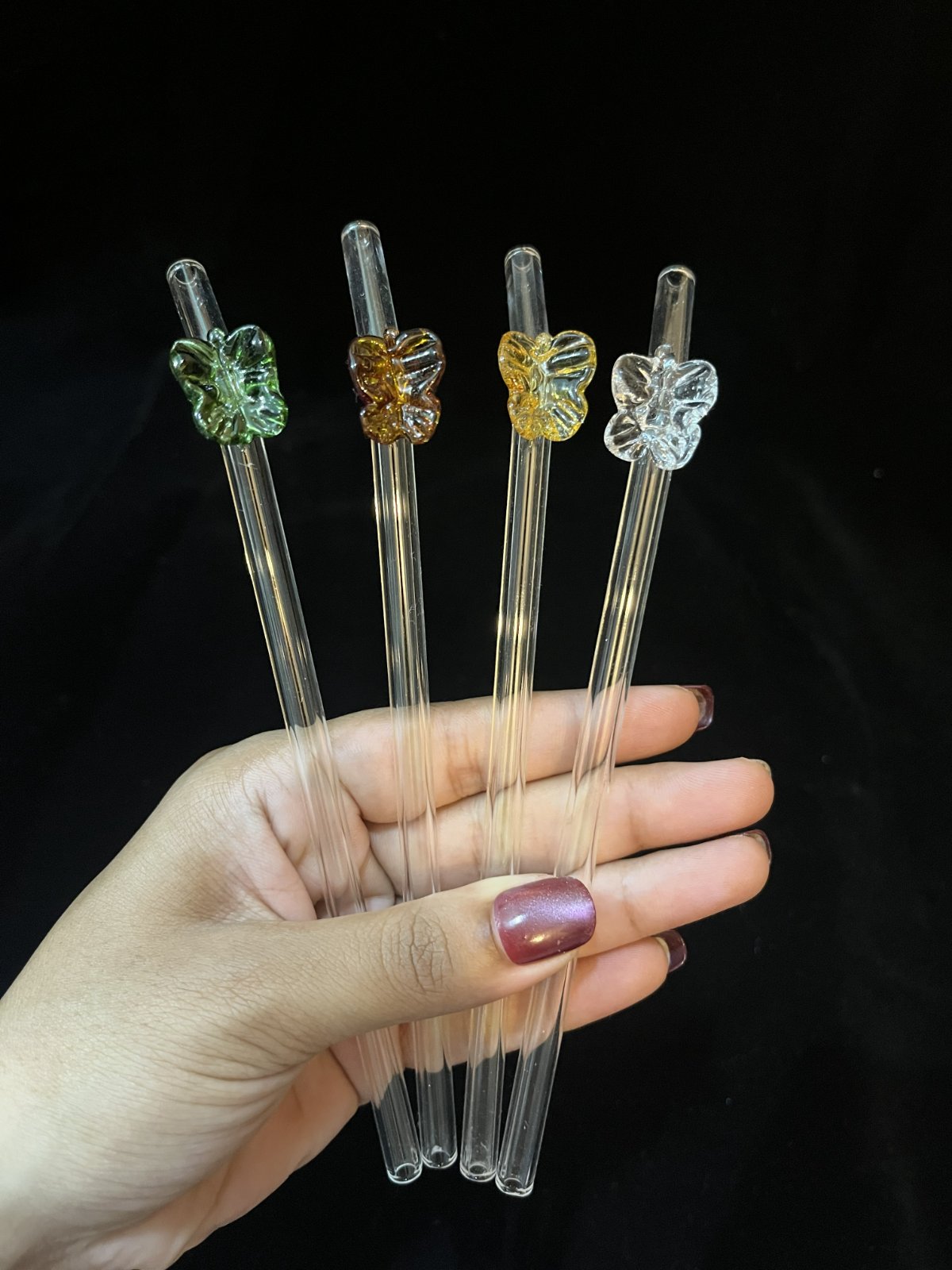 Butterfly Glass Straw (Set of 4)